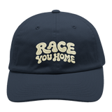 "RACE YOU HOME" Navy Blue Dad Hat