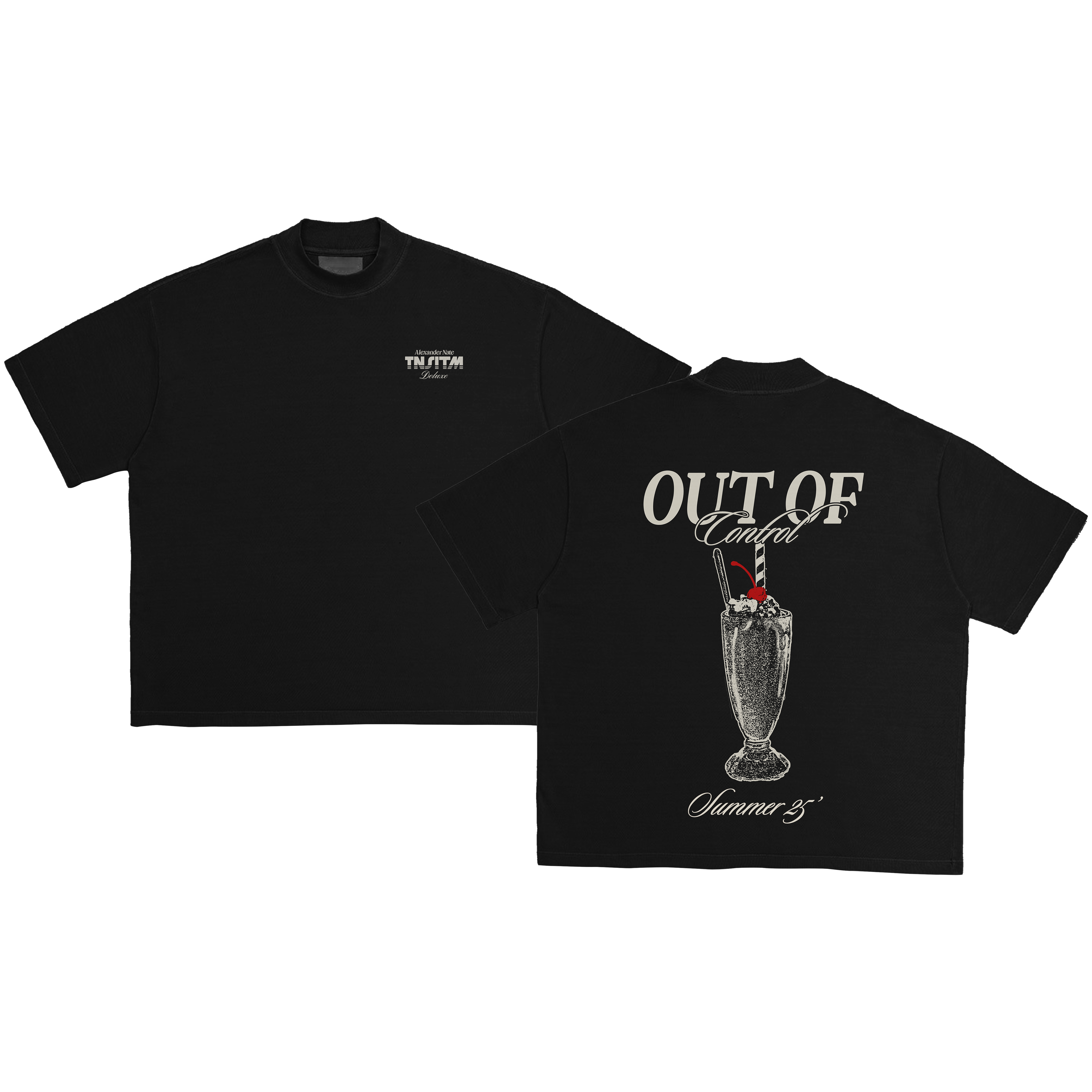 "Out Of Control" Black Cherry Tee