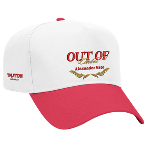 "Out Of Control" Cherry White Cap